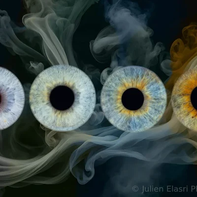 Iris thème fumée - panorama macro Julien Elasri