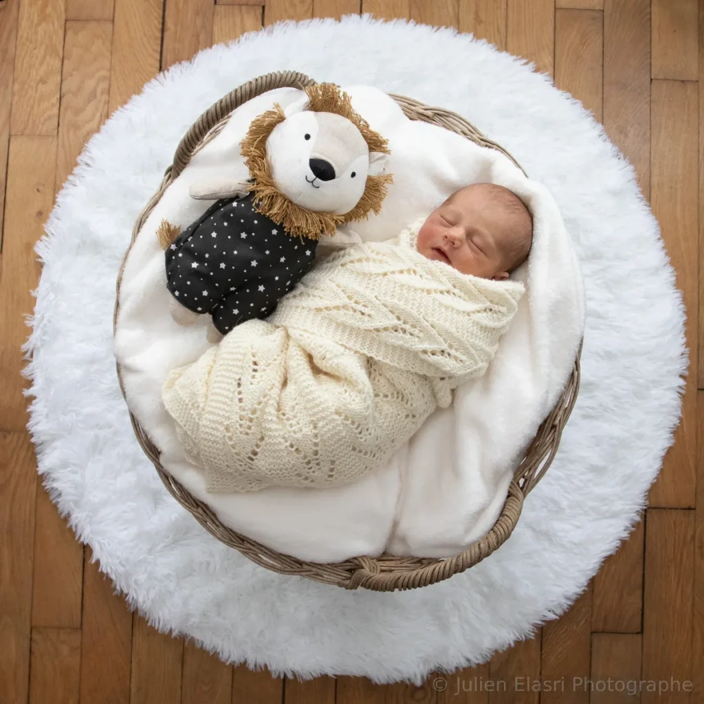 Photo nouveau-né - séance naissance studio Nancy